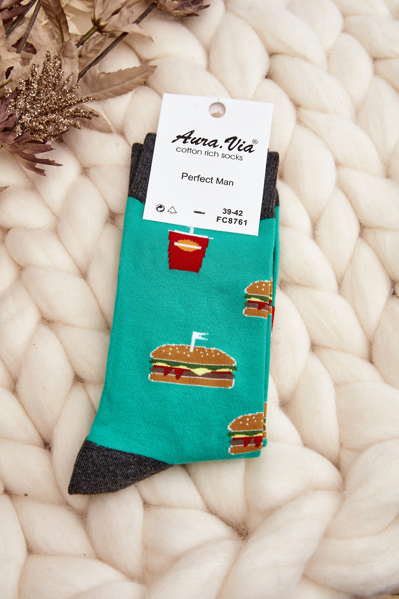 Hamburger Men's Green Socks
