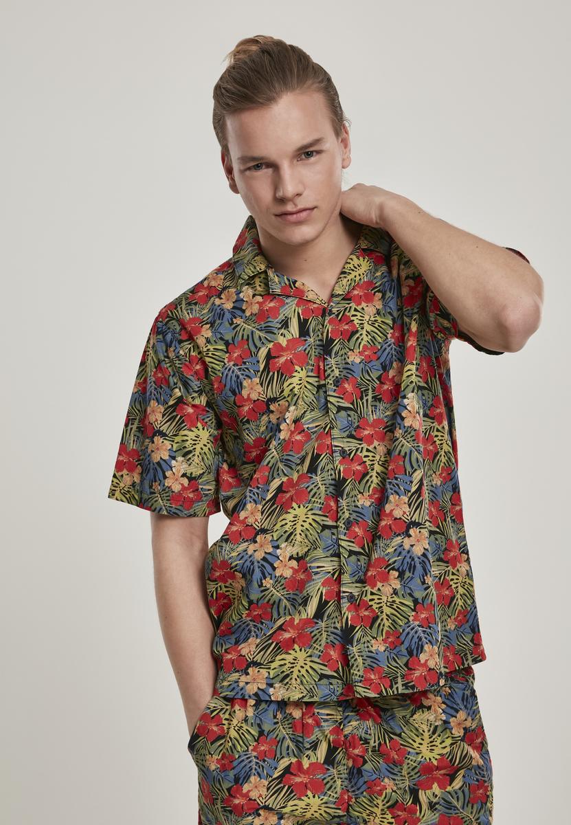 Pattern Resort Shirt Black/Tropical