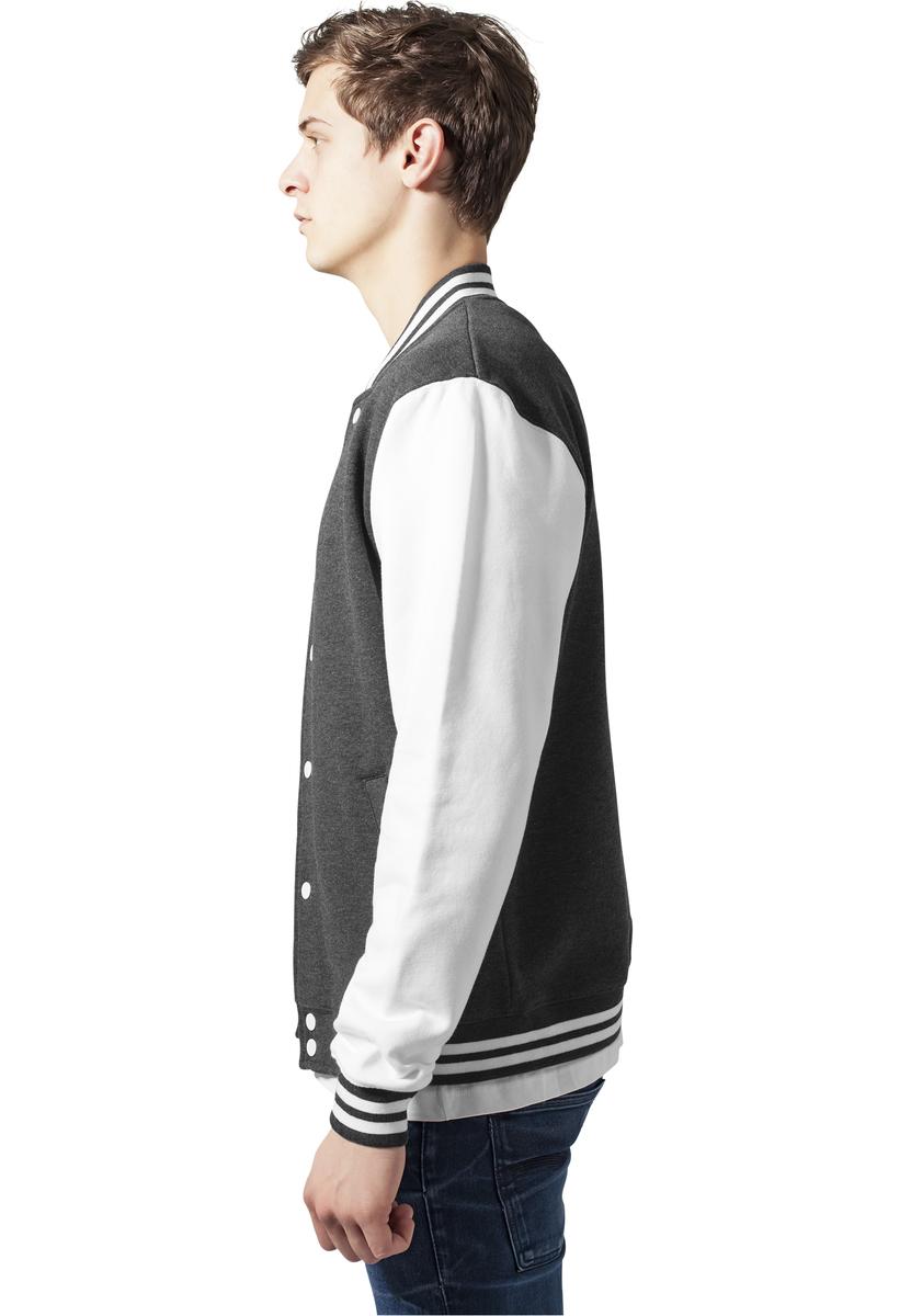 2-ton Colegiul Sweatjacket cha / WHT