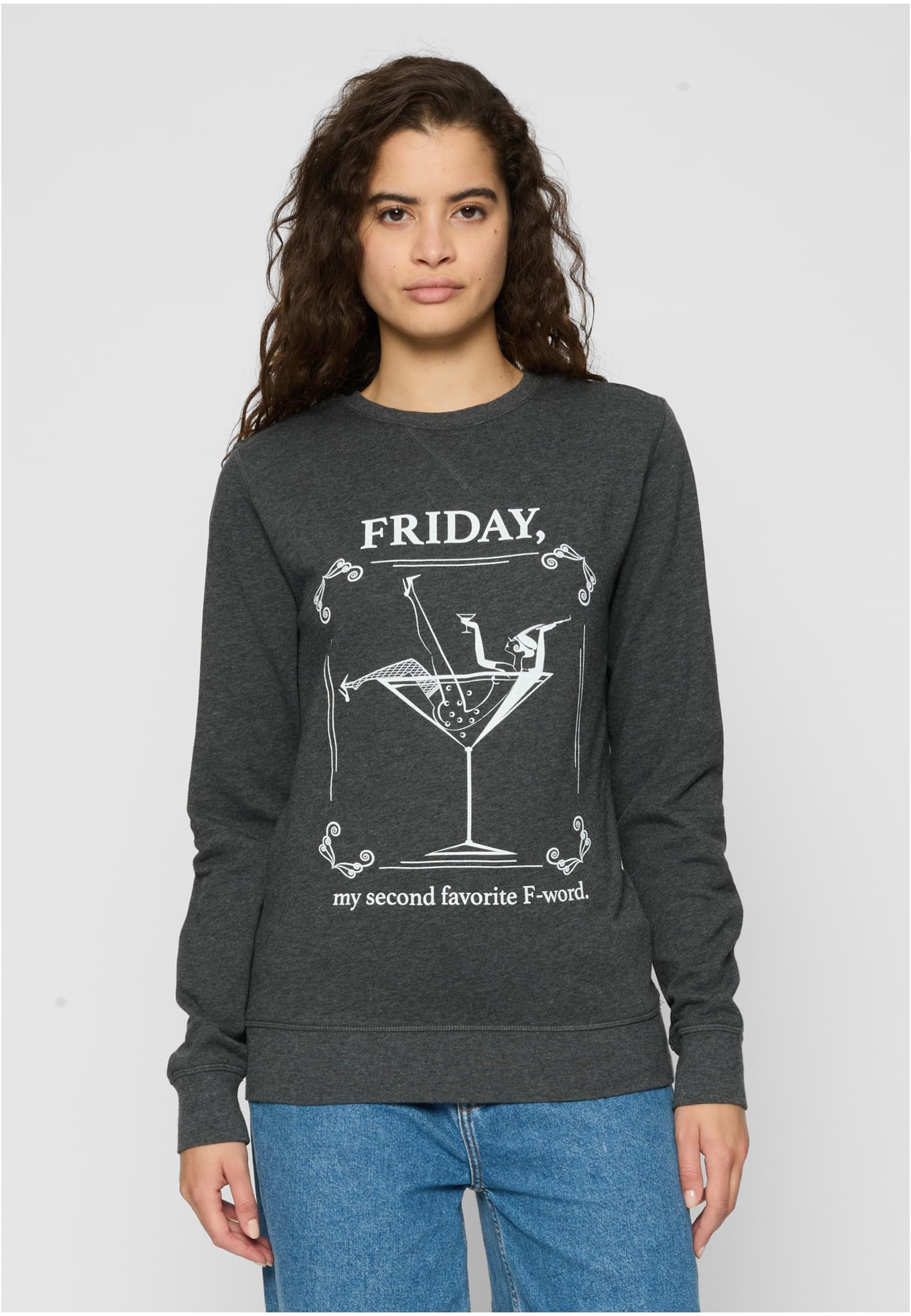 Women's Charcoal F-Word Crewneck