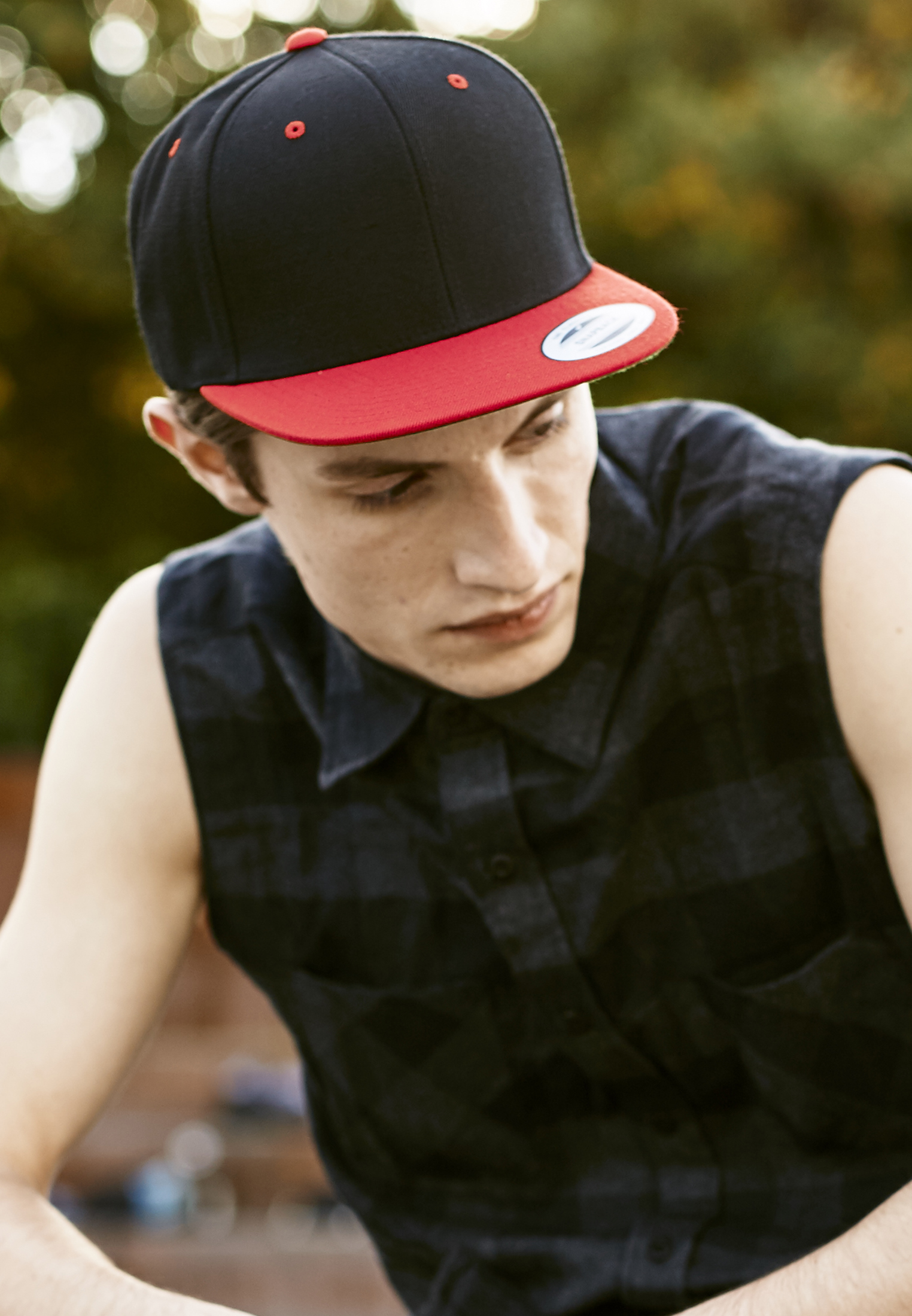 Klasický Snapback 2-Tone Blk/red