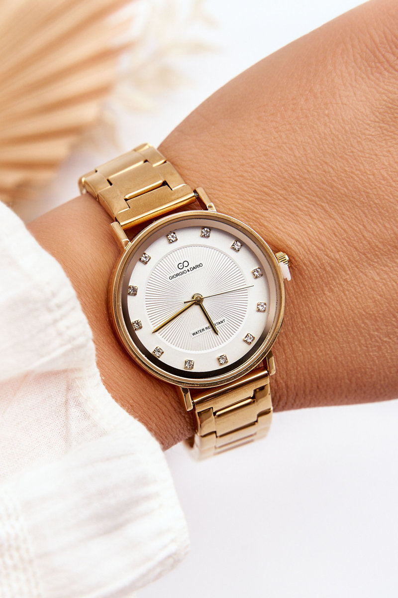 Levně Dámské vodotěsné hodinky Giorgio&Dario Zlatý