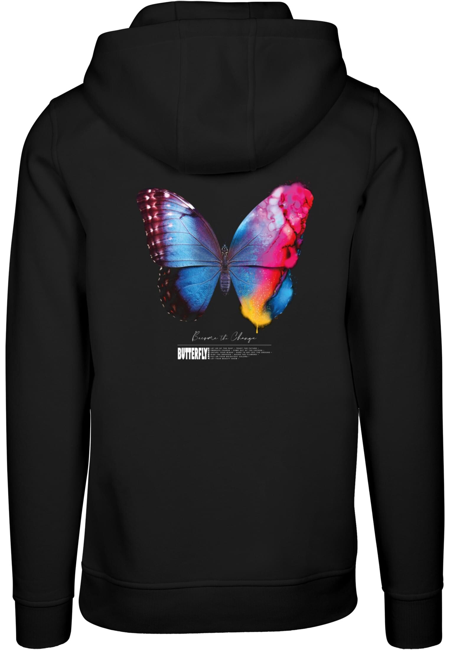 Men's sweatshirt Become the Change Butterfly 2.0 Hoody black