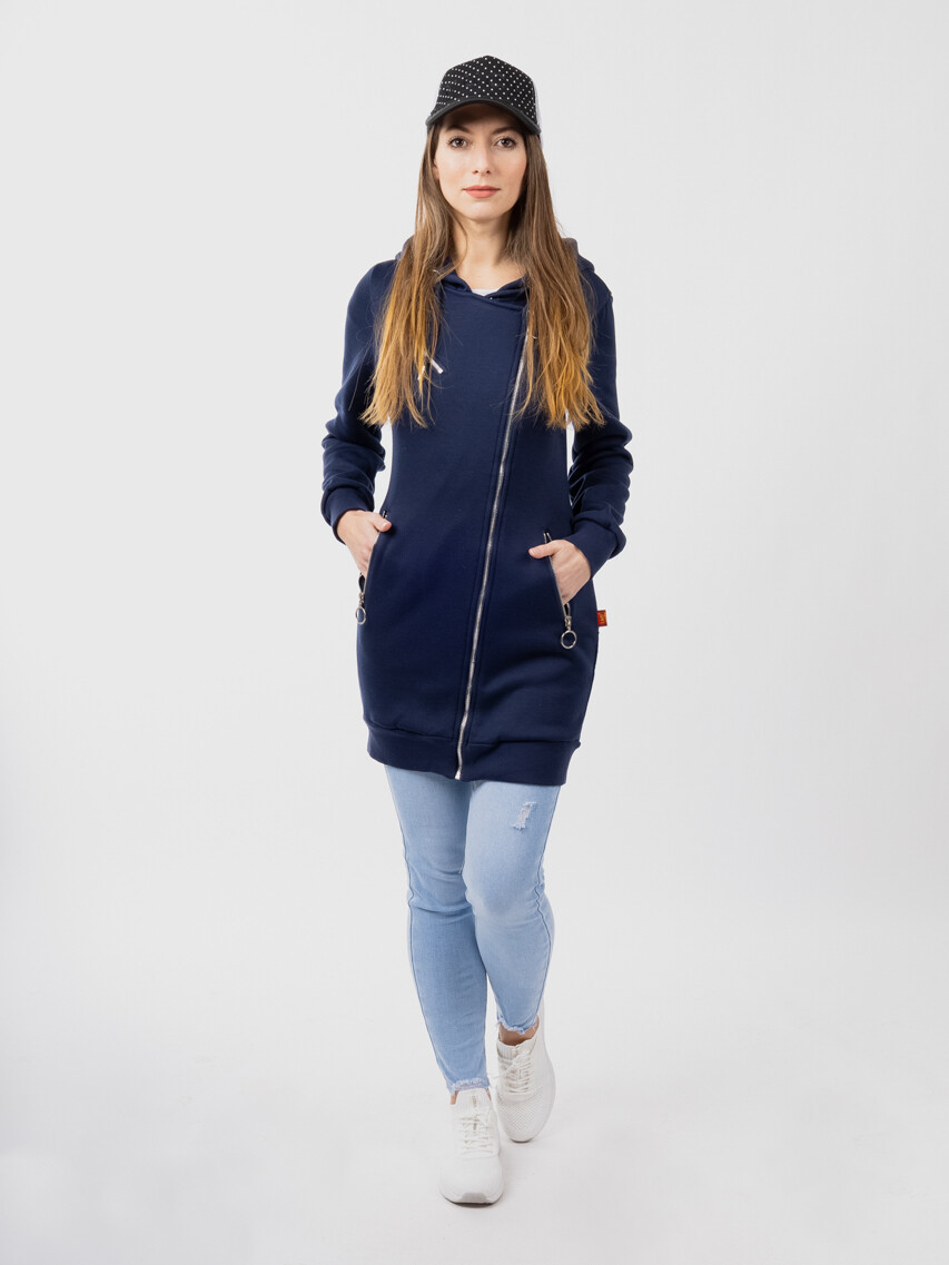 Women&#039;s Extended Sweatshirt GLANO - blue