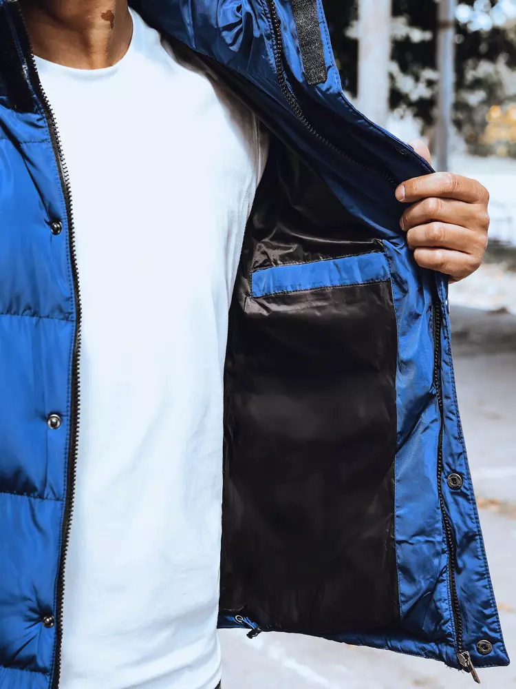 Men&#039;s Winter Blue Quilted Dstreet Jacket