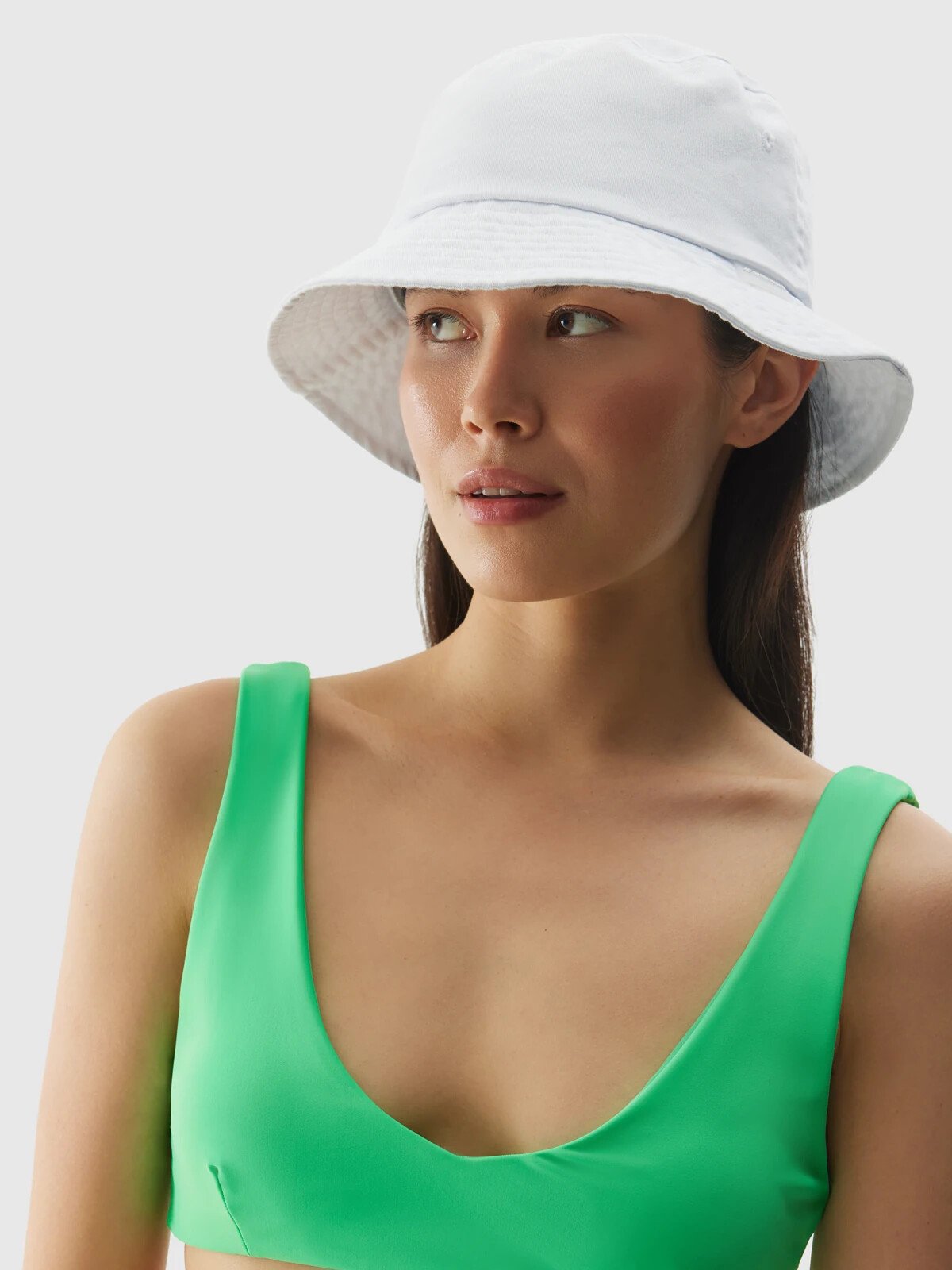 Women's bucket hat 4F - white