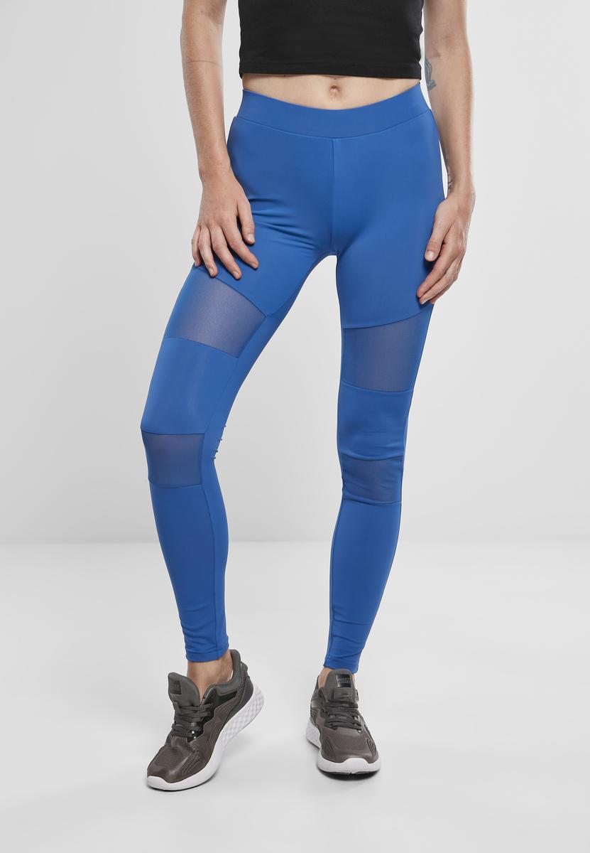 Women's Tech Mesh Leggings in a sporty blue color