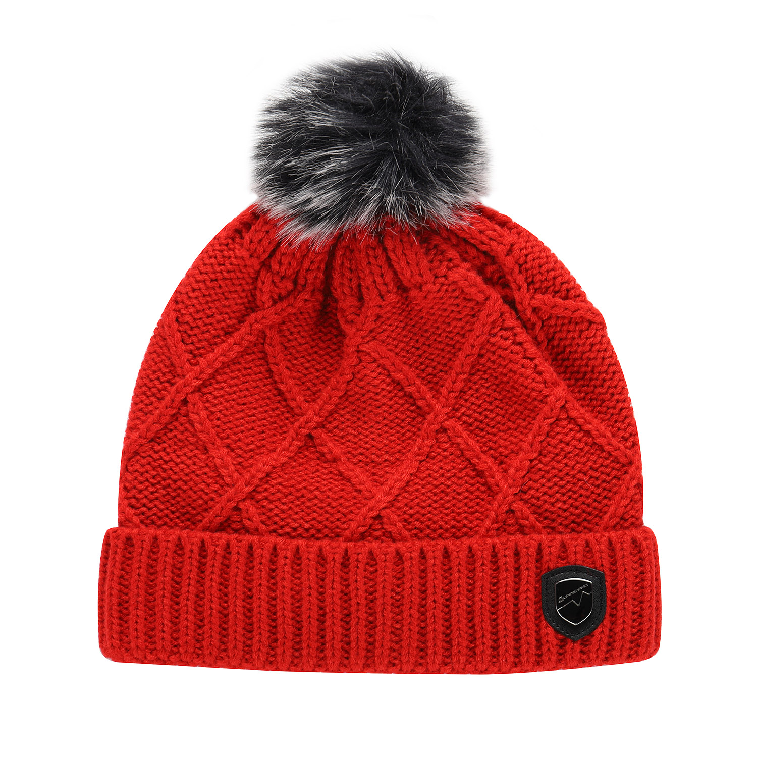 Warm Hat With Pompom ALPINE PRO GODERE Olympic Red