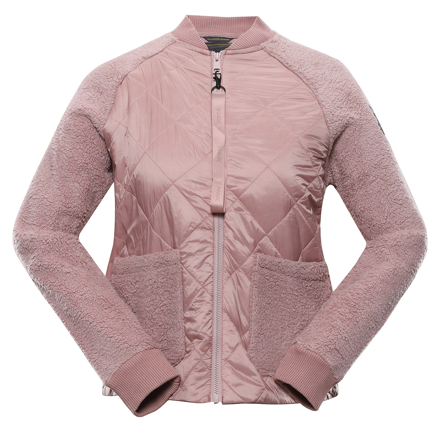 Women's quilted jacket nax NAX OKEGA pale mauve