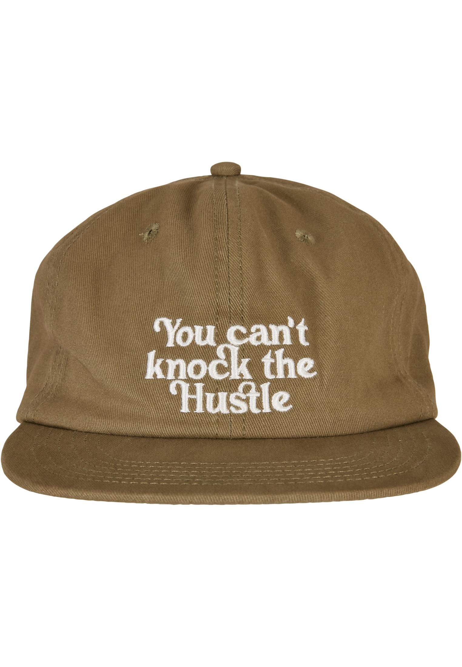 Knock the Hustle Strapback Cap olive/white