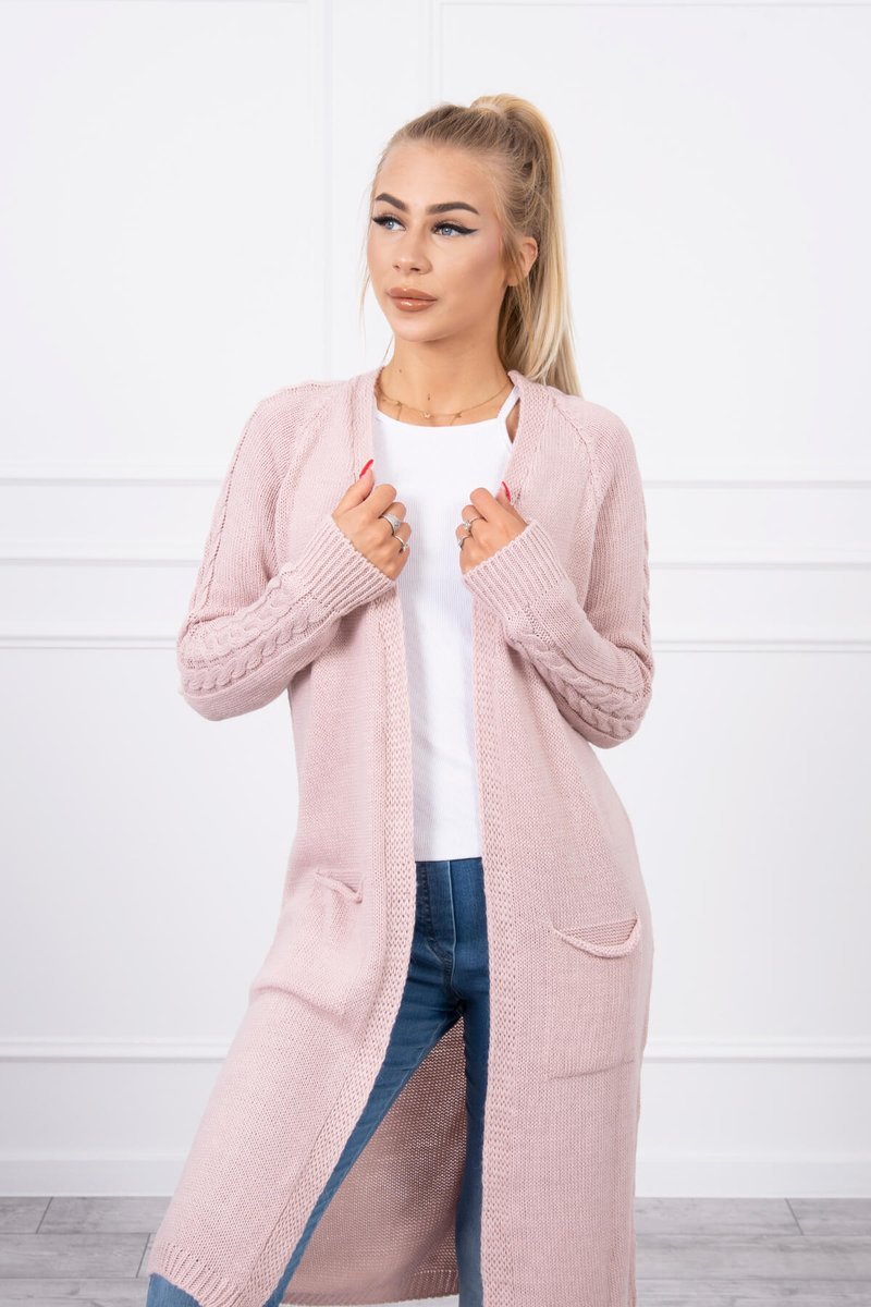 Sweater with pockets powder pink