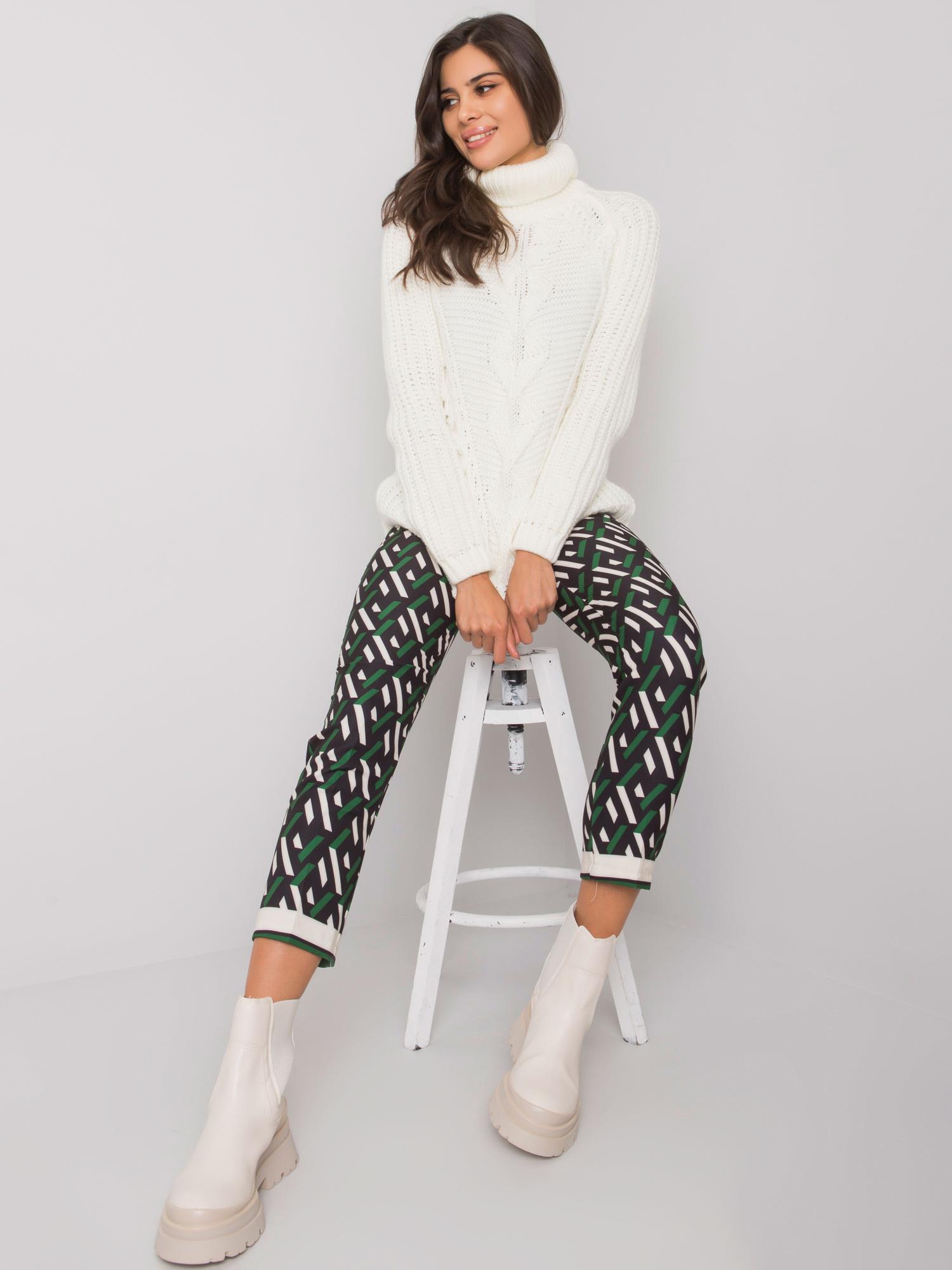 Dorchester Black And Green Patterned Trousers