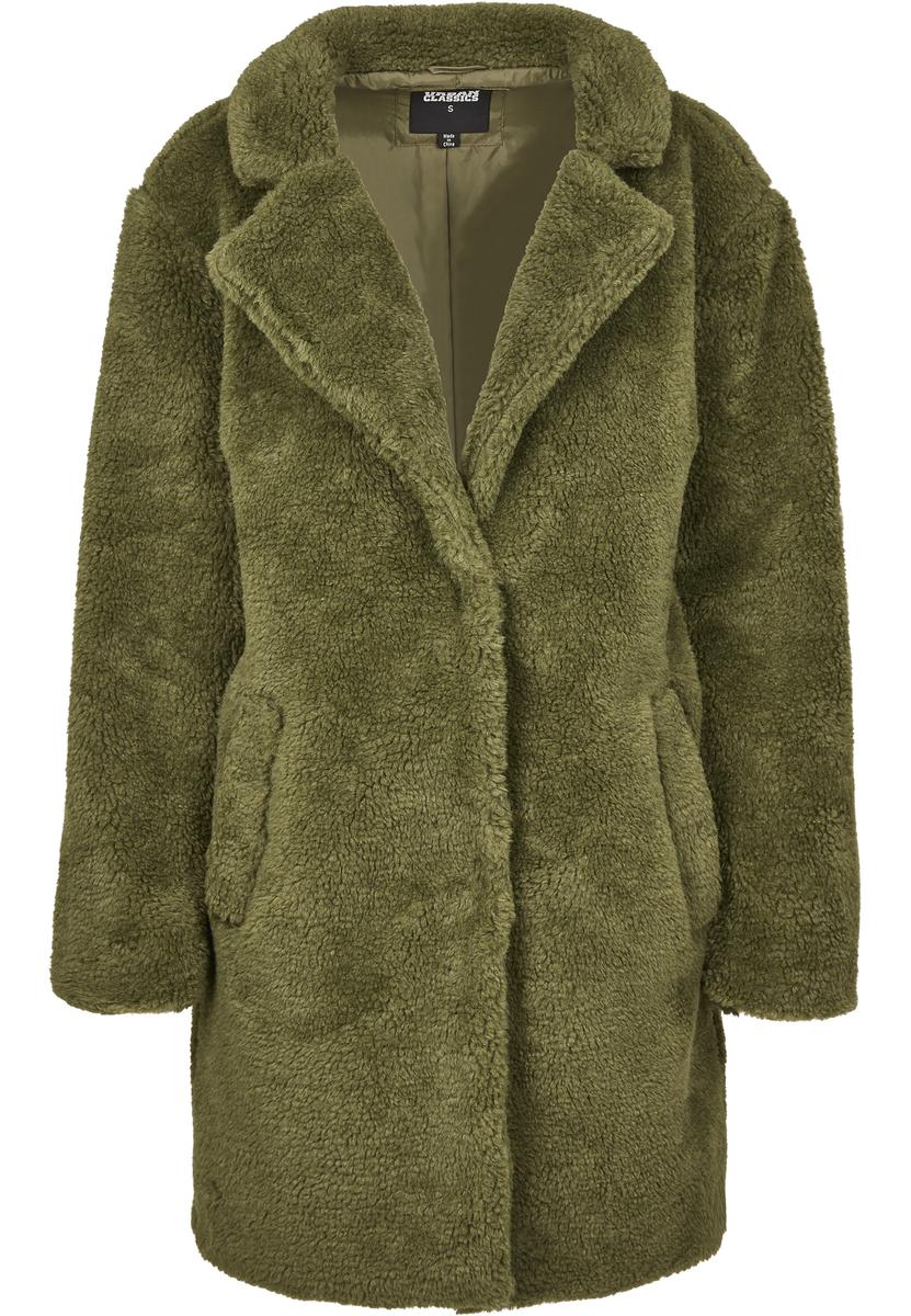 Women's Oversized Sherpa Coat Olive