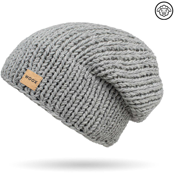 Merino čepice WOOX Meri Grey Beanie