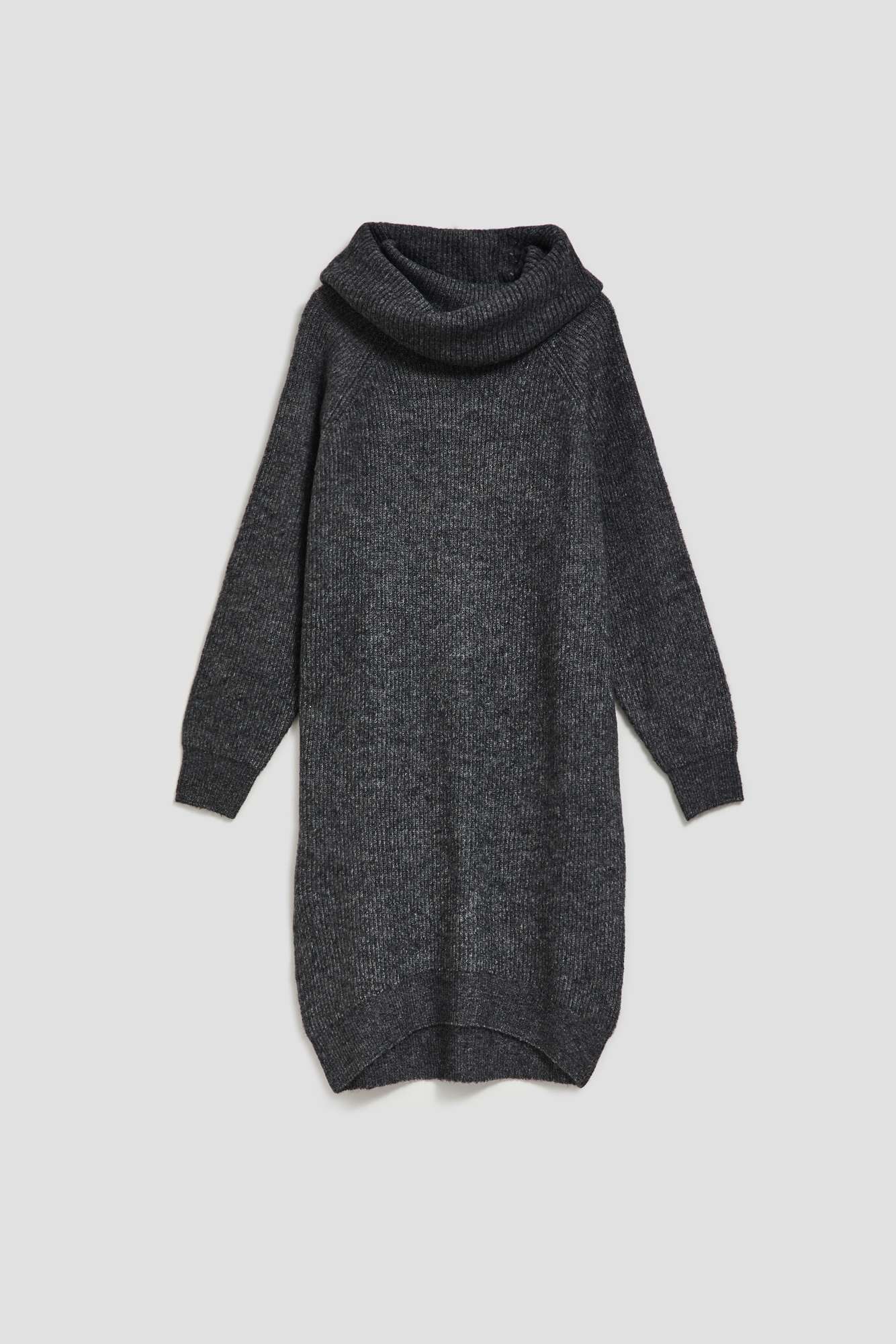 Marisse Graphite Turtleneck Sweater Dress