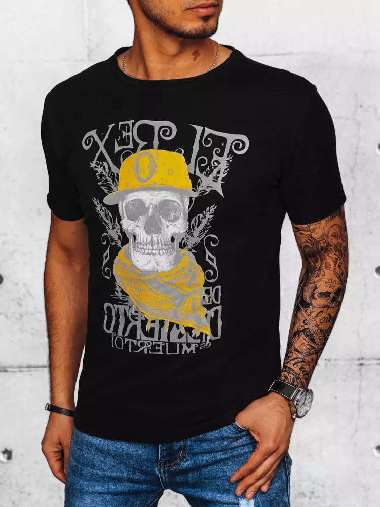 Men's T-shirt with black print Dstreet