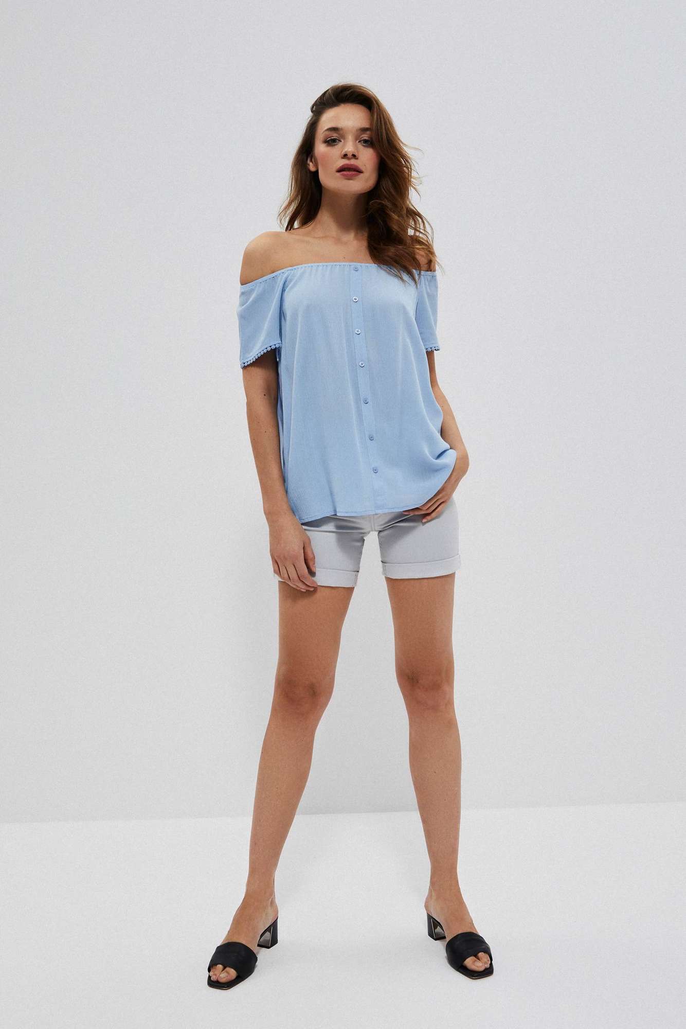 Smooth viscose blouse
