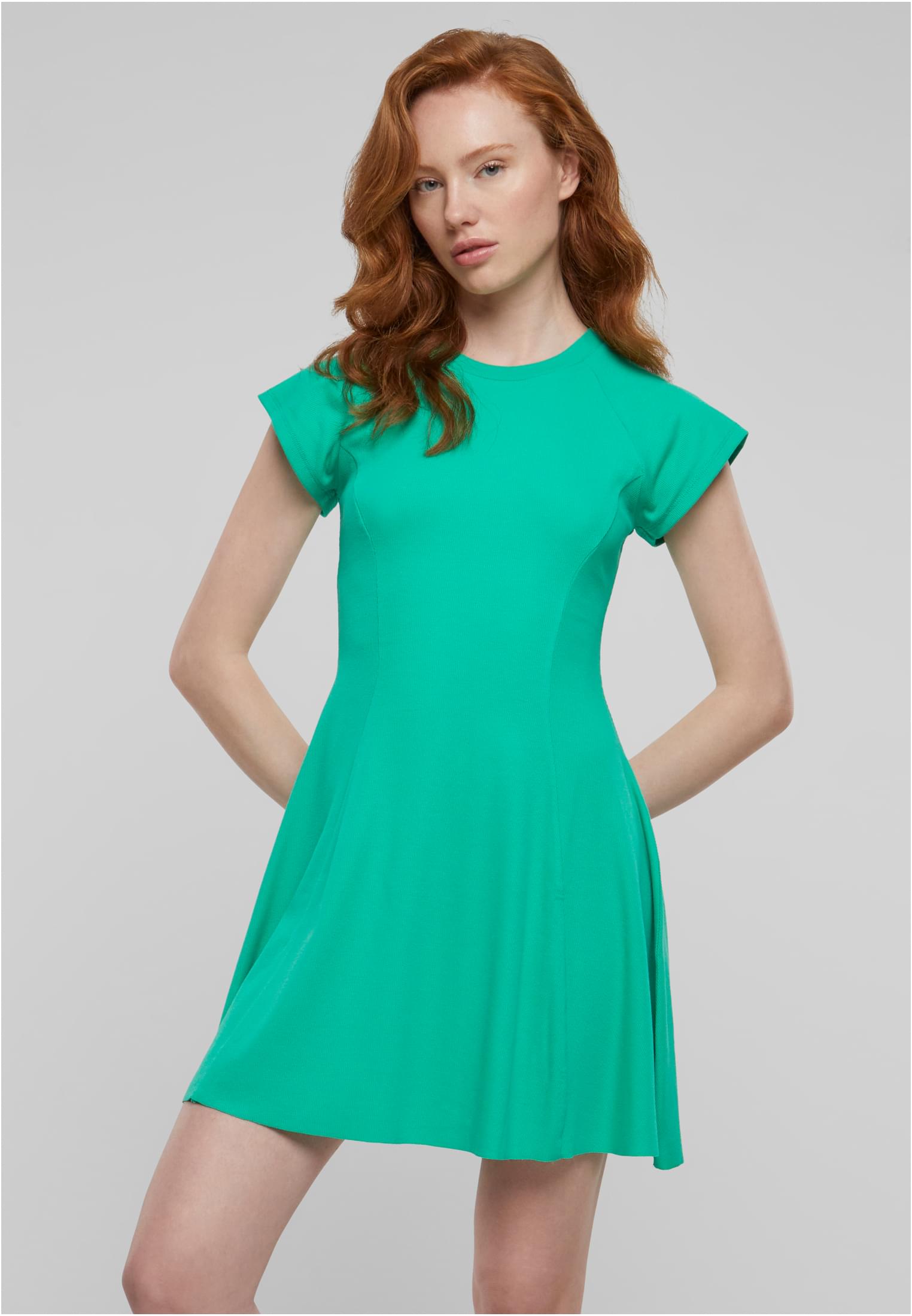 Women's Skater Rib Dress Green