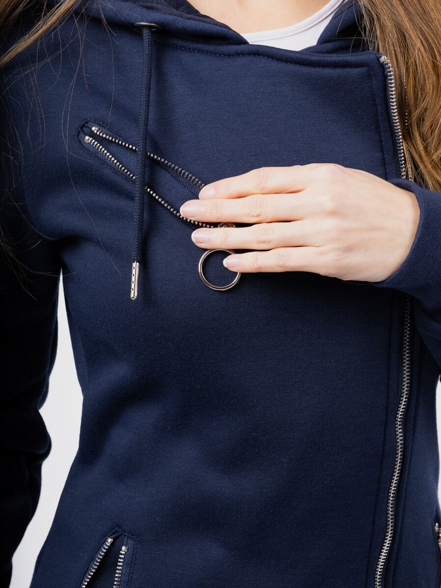 Women&#039;s Extended Sweatshirt GLANO - blue