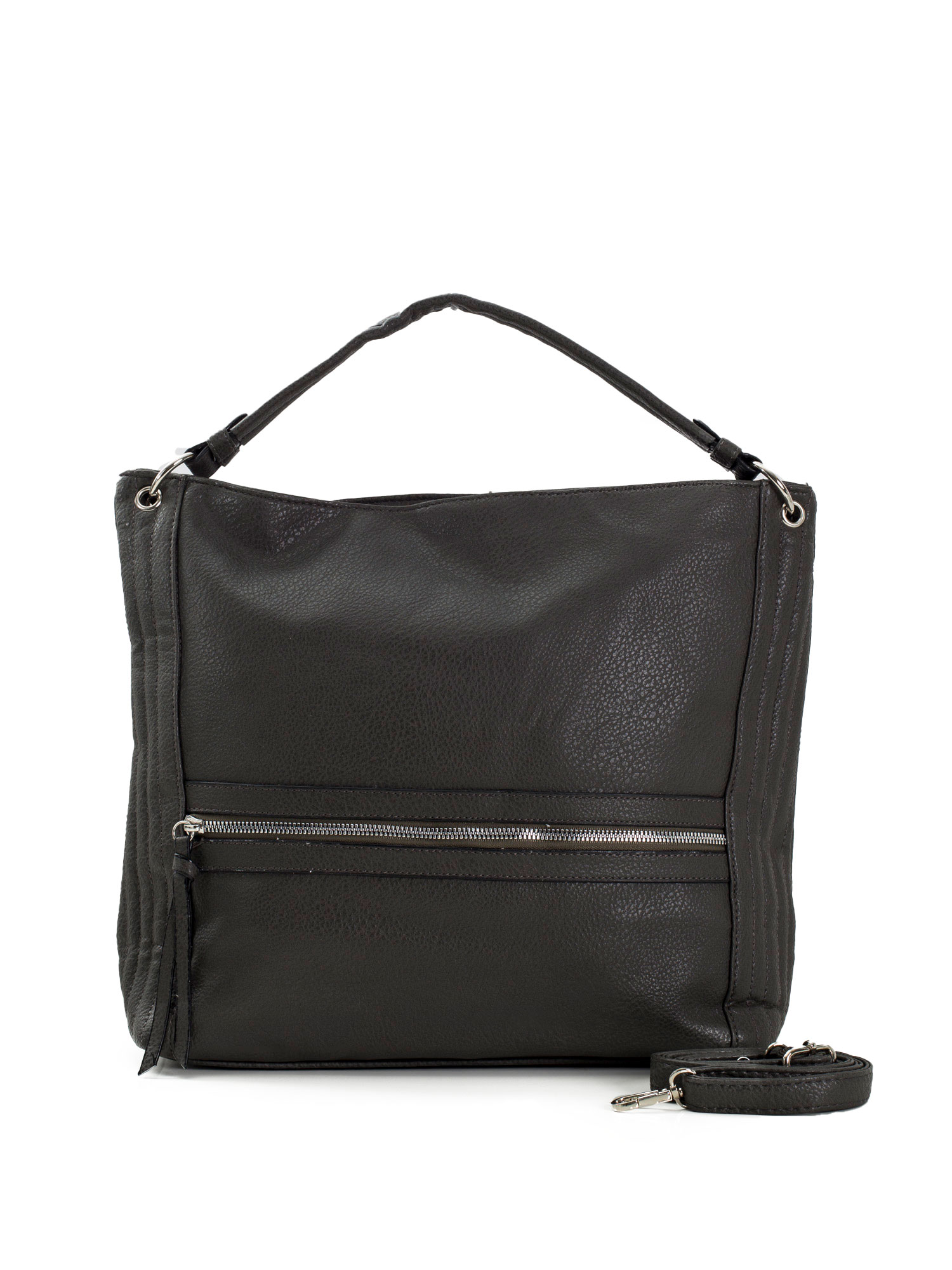 Dark gray women's bag with handle