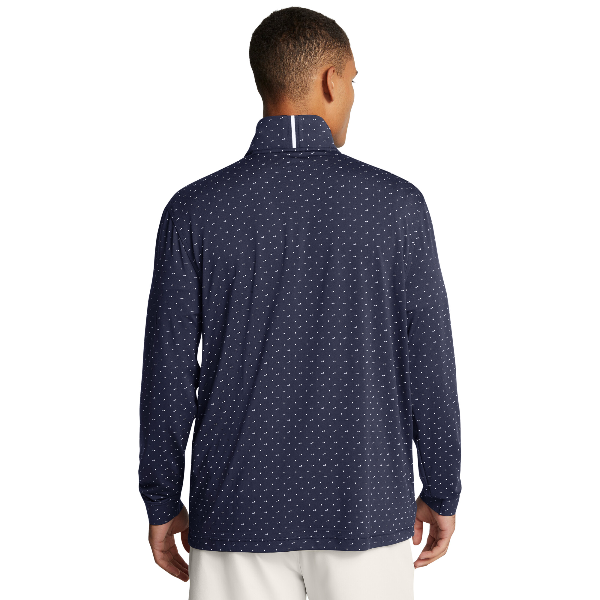 UA Playoff Printed 1/4 Zip-BLU