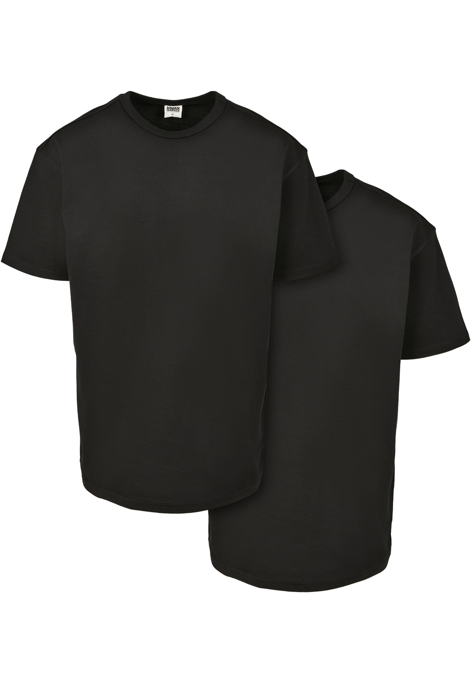 Levně Organické základní tričko 2-balení černá+černá