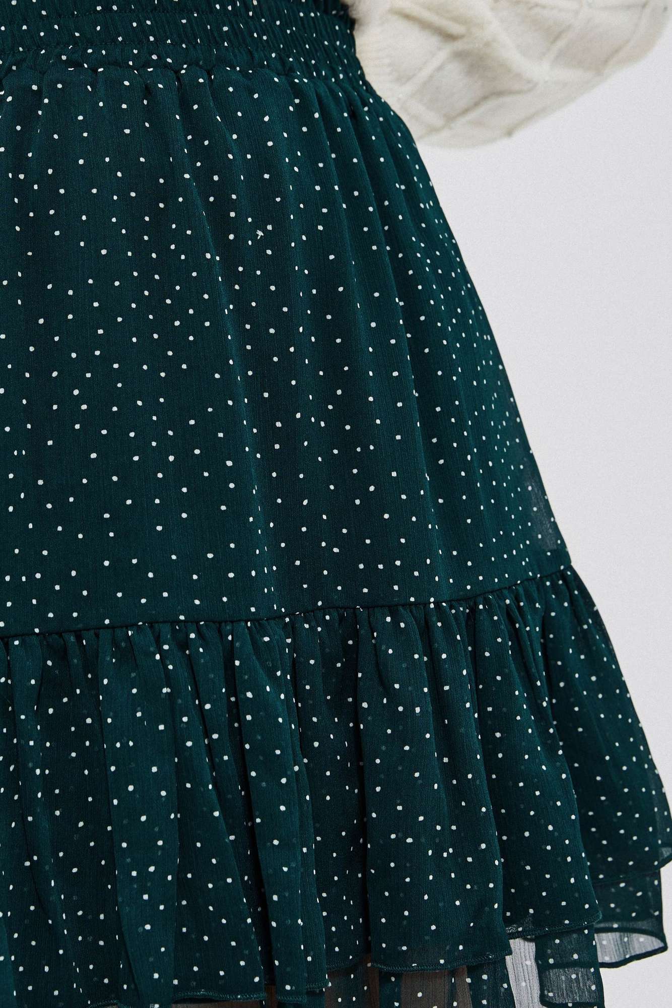Polka dot skirt with ruffles