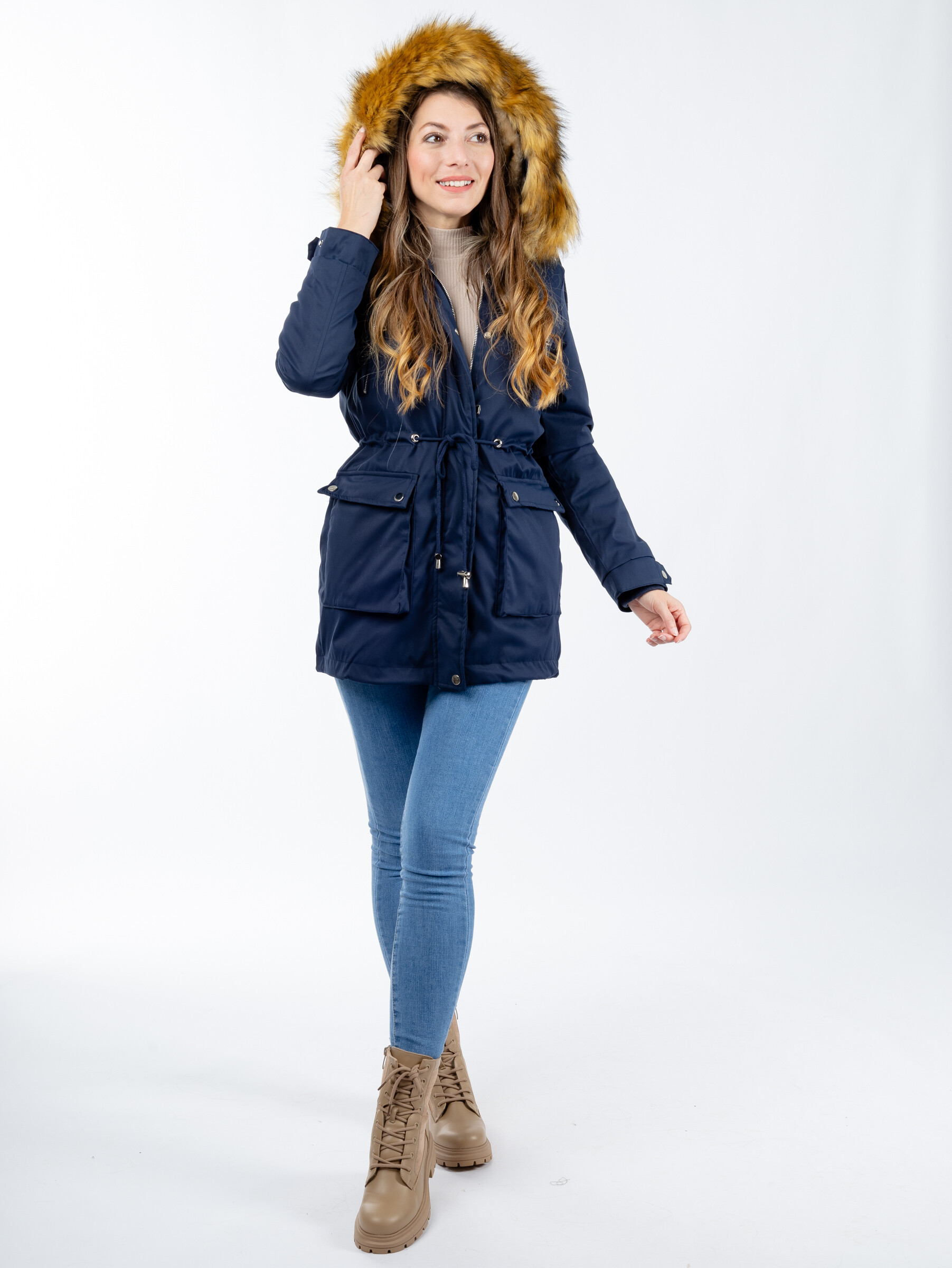 Women's parka GLANO - dark blue