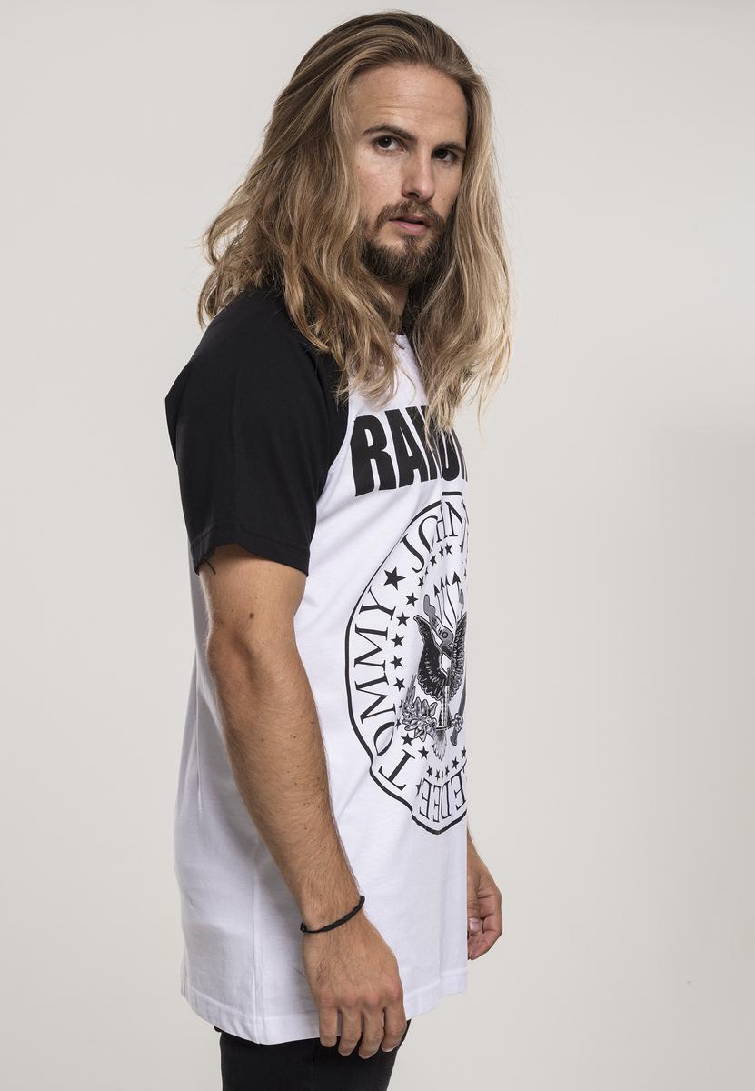 Ramones Circle Raglan Tee wht / BLK