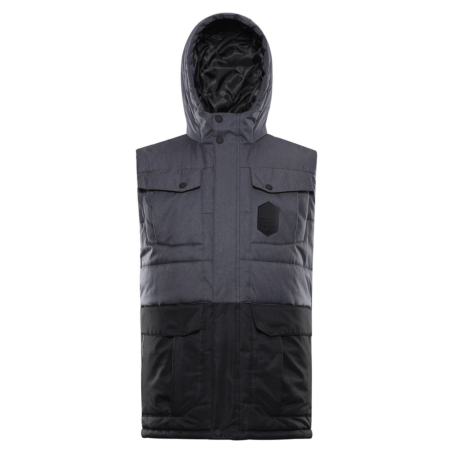 Men's vest with ptx membrane ALPINE PRO HARD dk.true gray