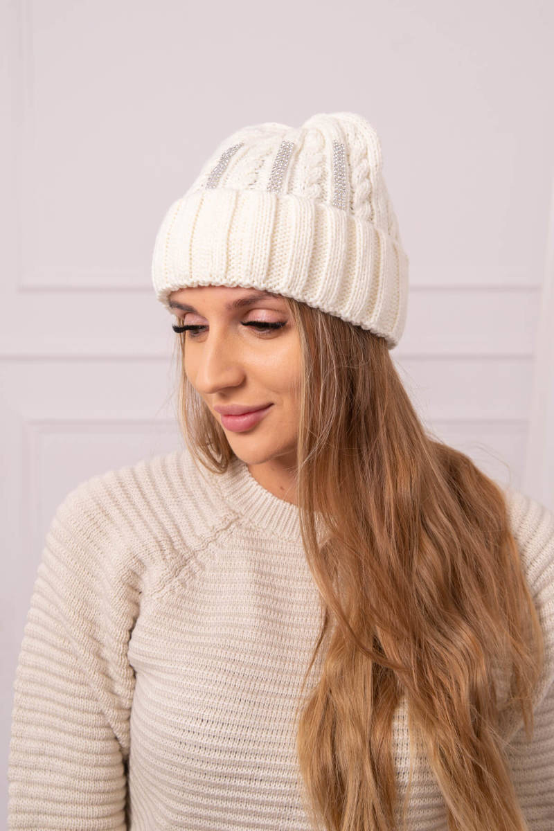Ladies beanie Selena K384 dark ecru