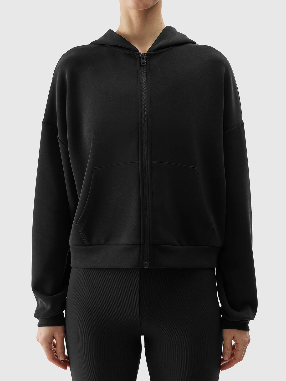 Women's sweatshirt with the addition of modal 4F - black