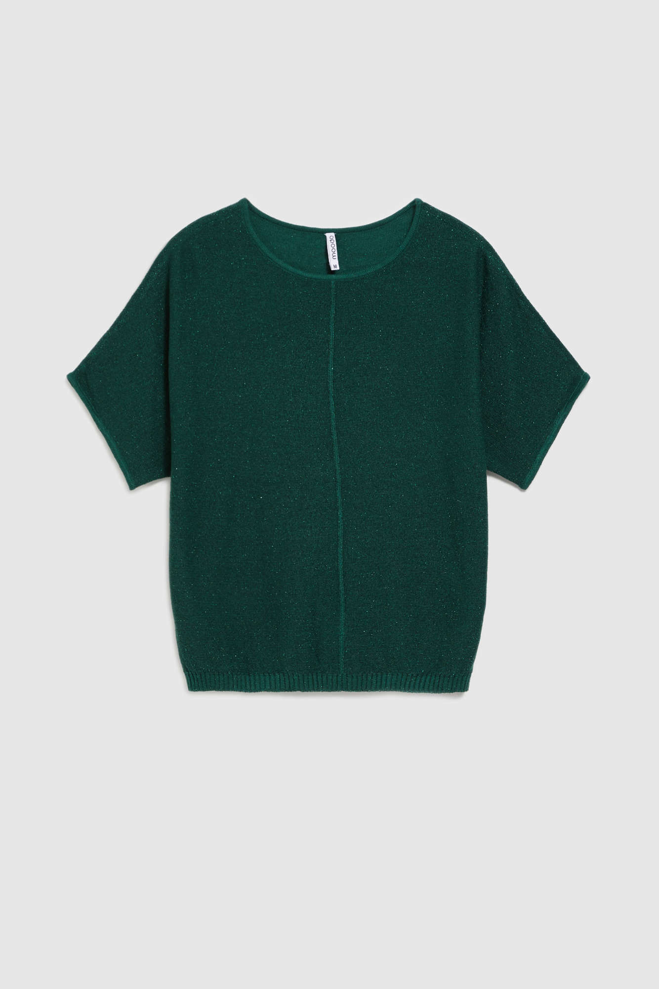 Oversize sweater with metallic thread