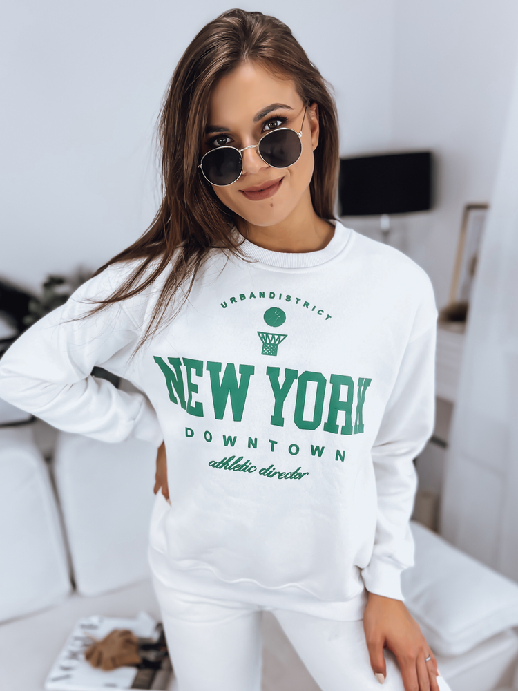 Women's Sweatshirt NEW YORK Ecru Dstreet