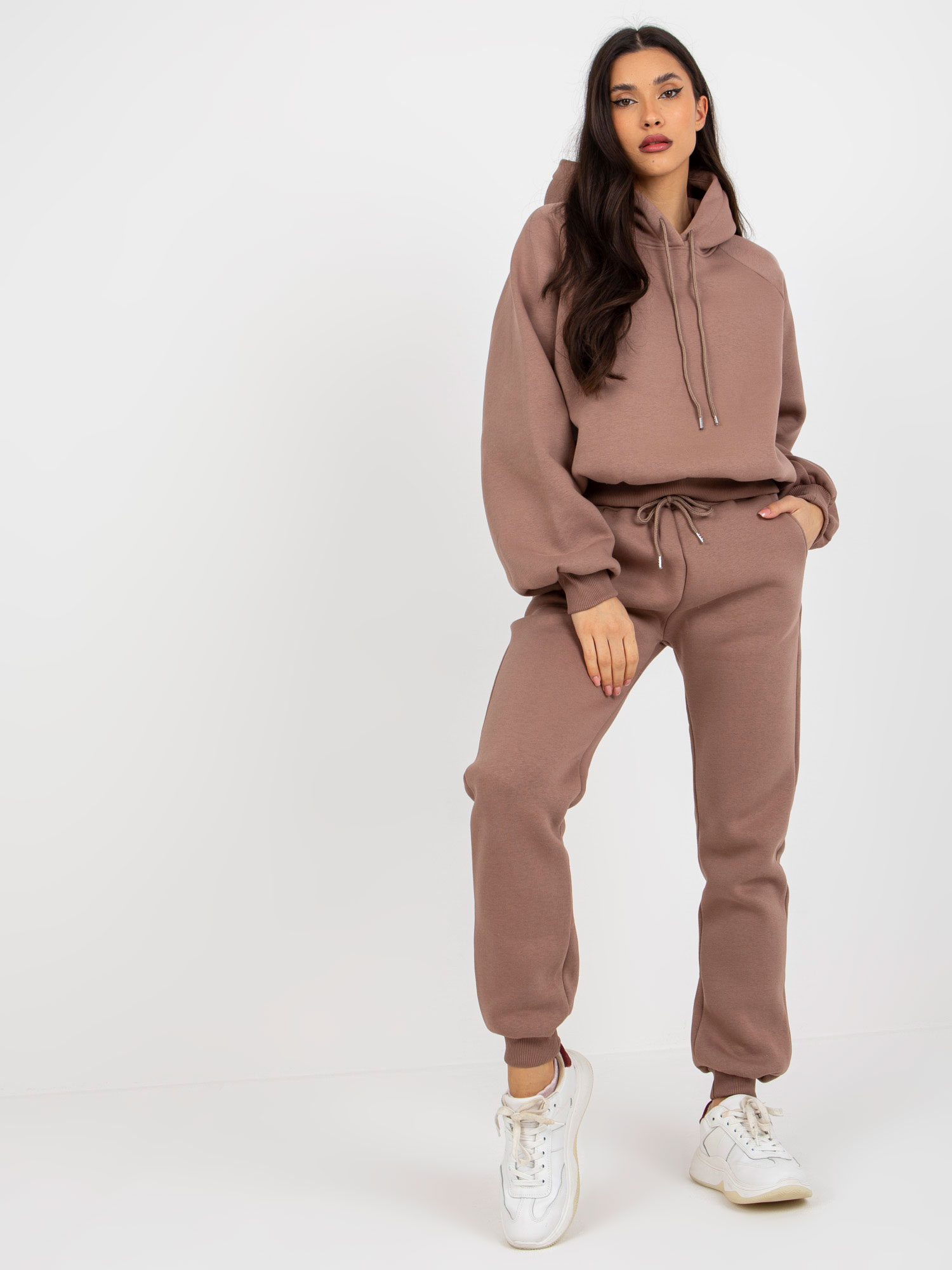 Women's Basic Tracksuit - Brown