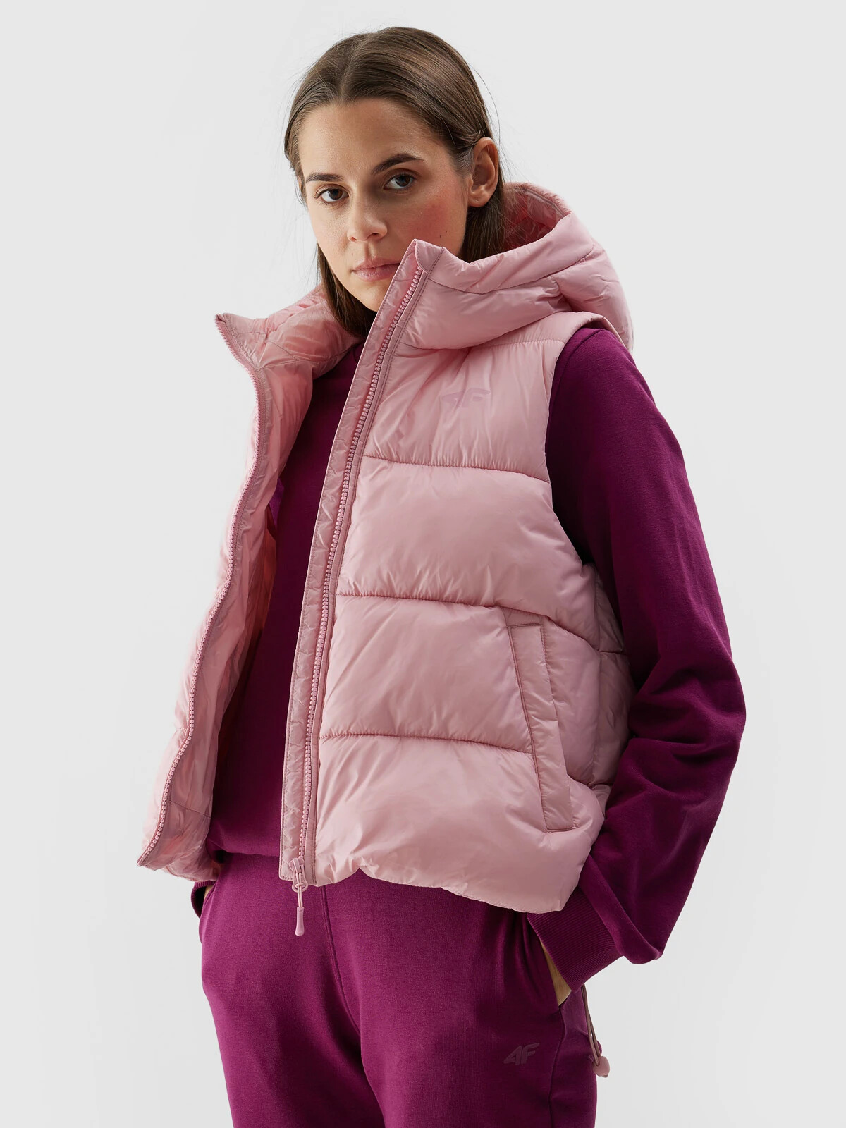 Women's 4F Synthetic Down Down Vest - Pink