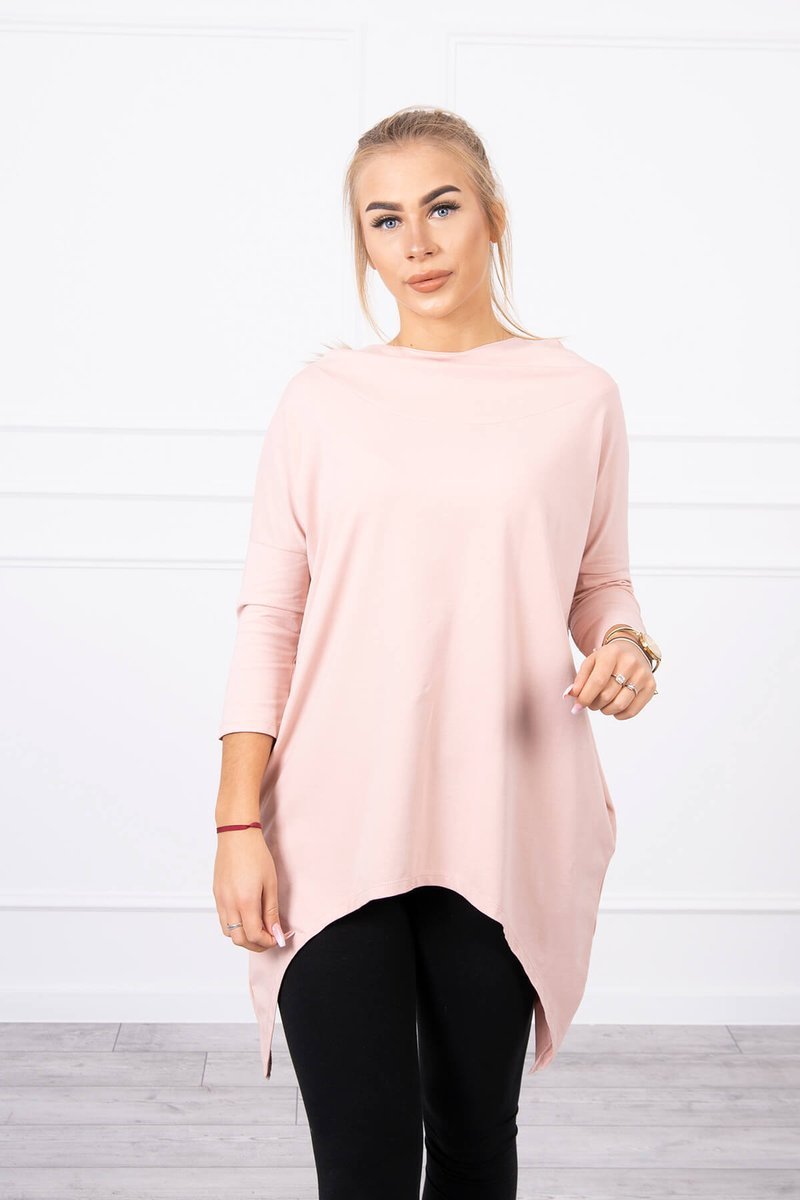 Sweatshirt with printed wings powder pink