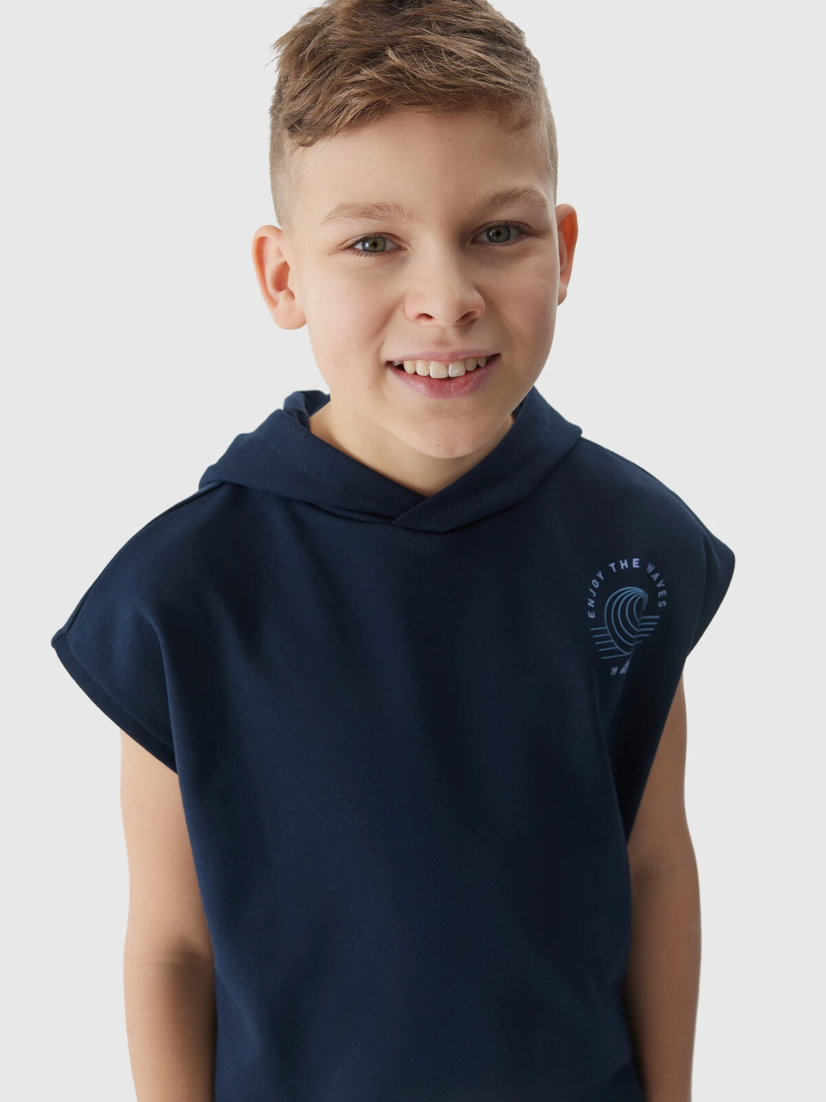 Boys&#039; 4F Hooded Sweatshirt - Dark Blue