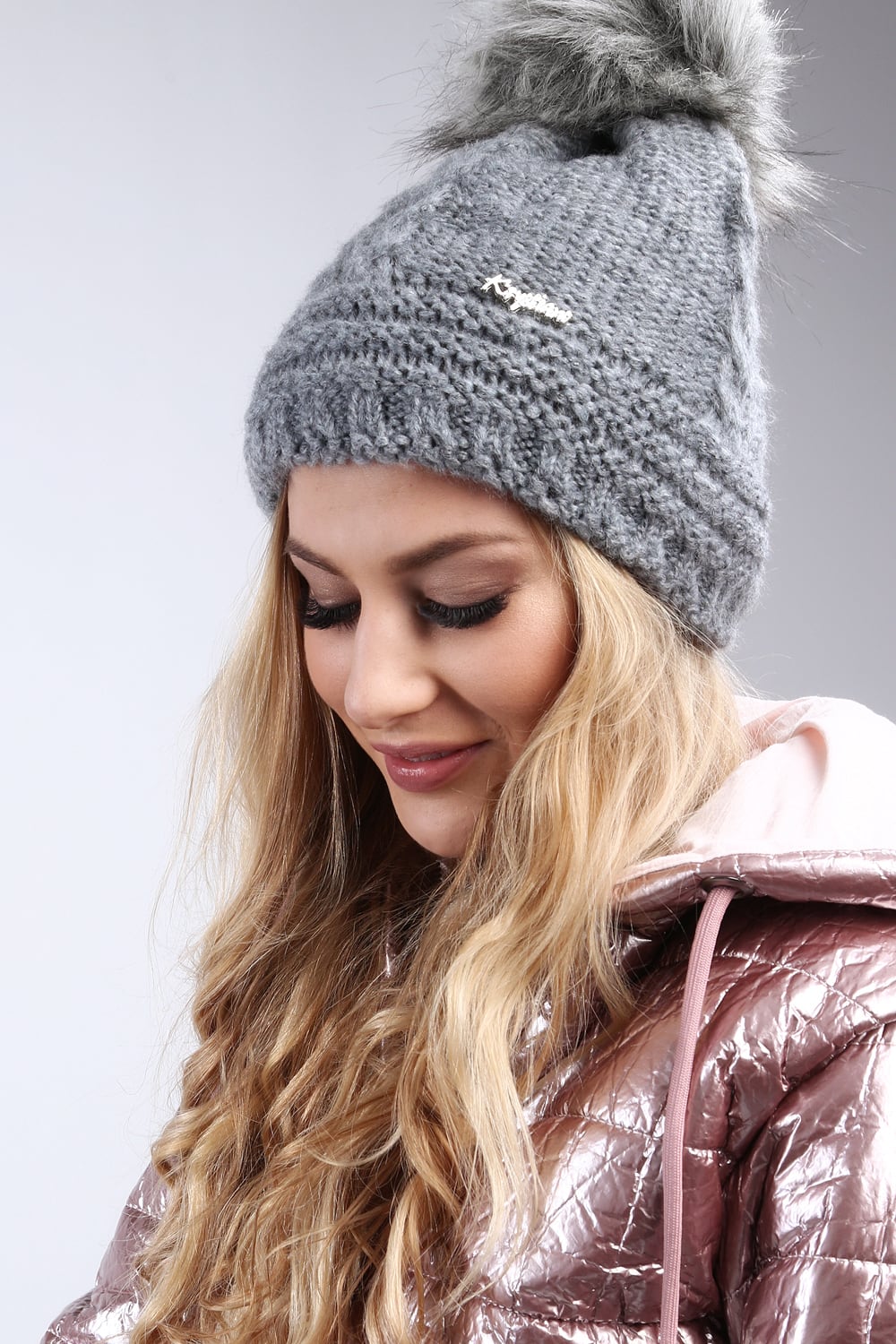 Dark gray winter cap