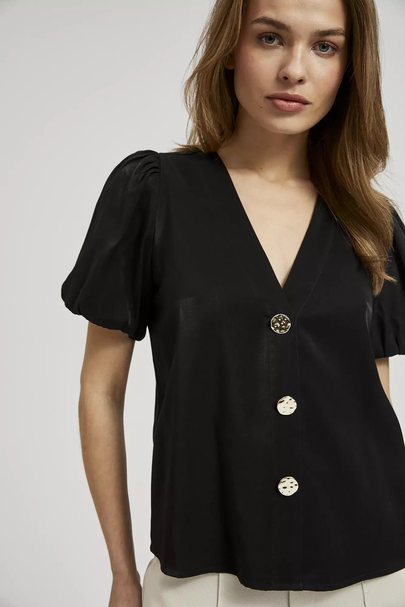Women's shirt blouse MOODO - black