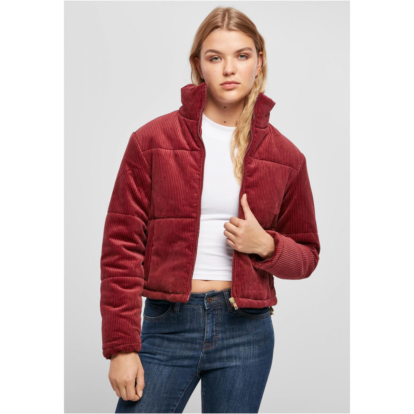 Womens corduroy jacket burgundy