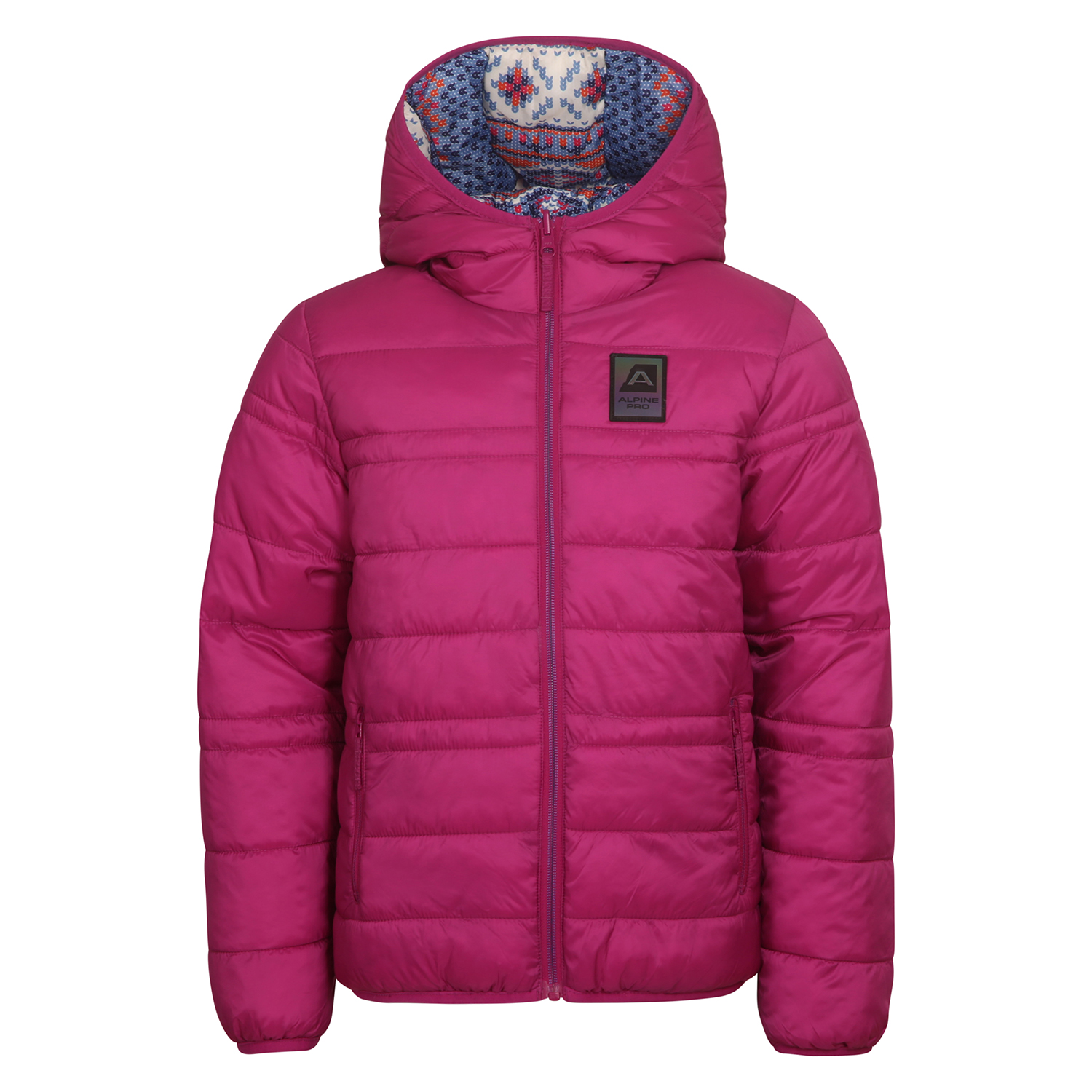Kids Double-sided Jacket Hi-therm ALPINE PRO MICHRO Fuchsia Red Variant PA