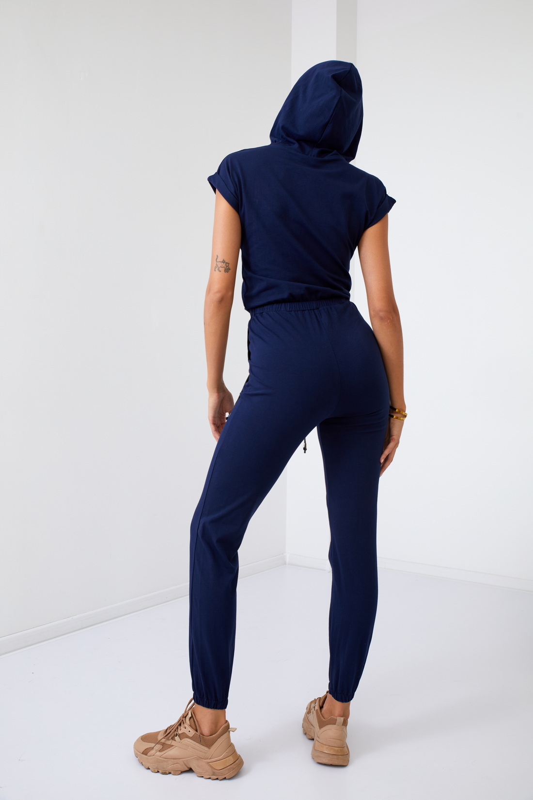 Women&#039;s Jumpsuit with Hood, Dark Blue