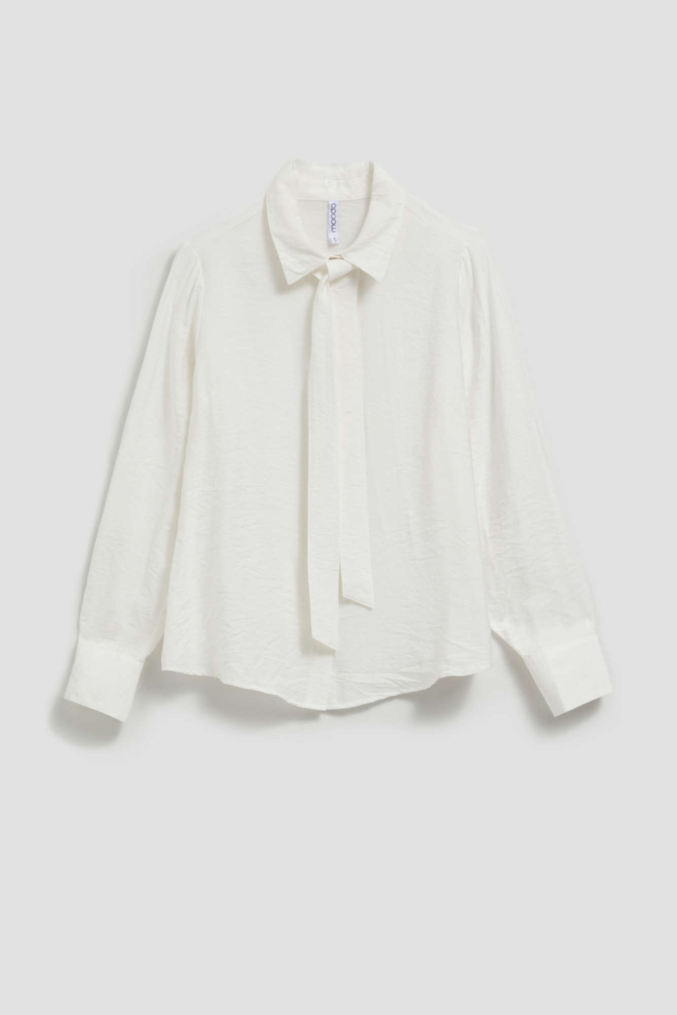 Shirt with a tied neckline