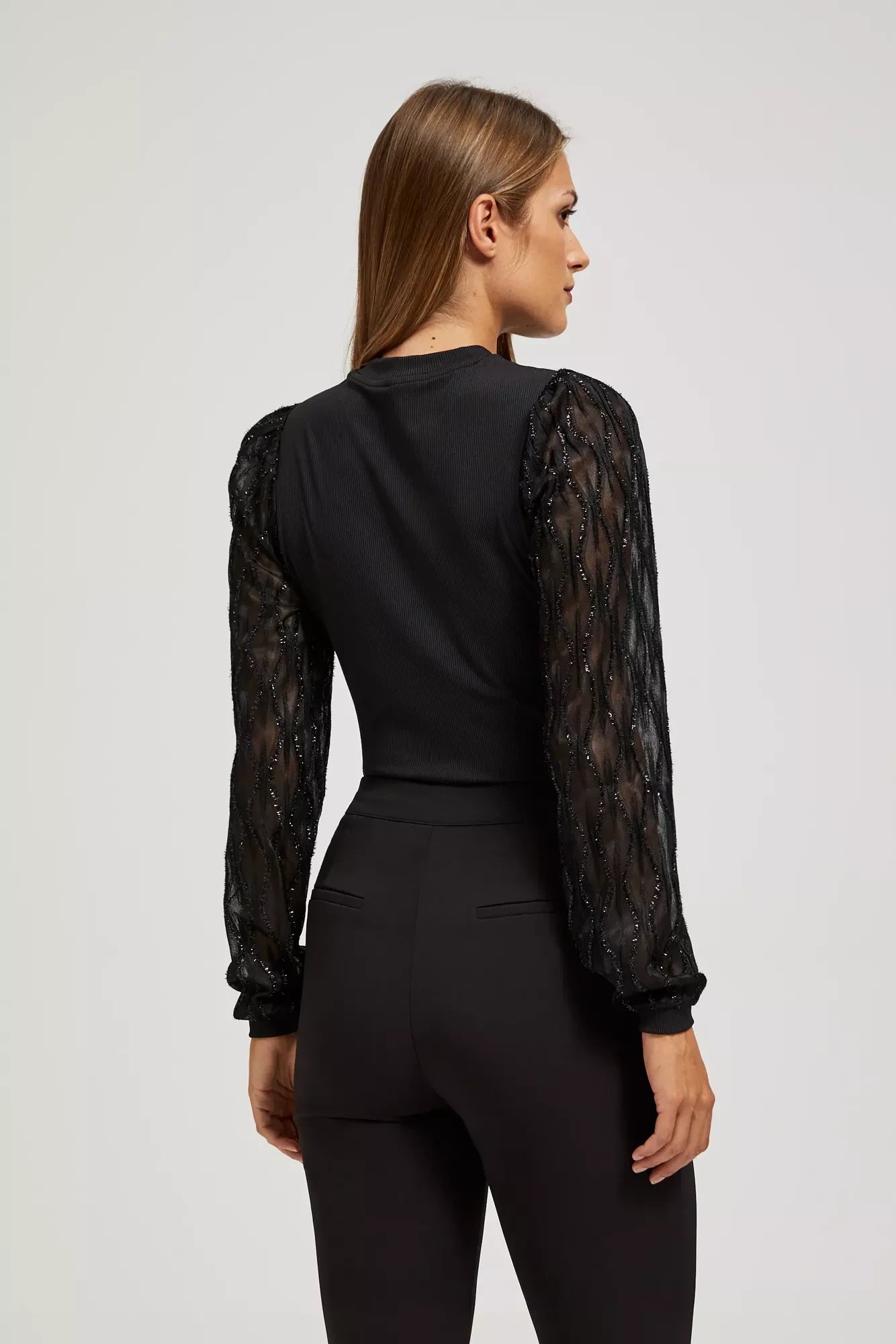 Blouse with decorative sleeves