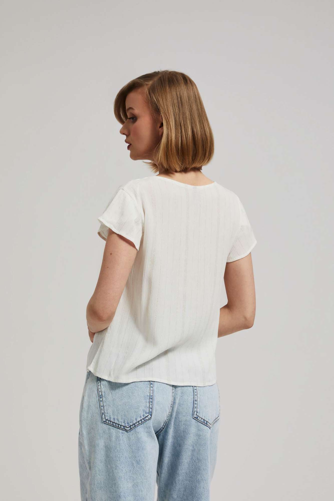 WOMEN'S SHIRT L-KO-4048 OFF WHITE