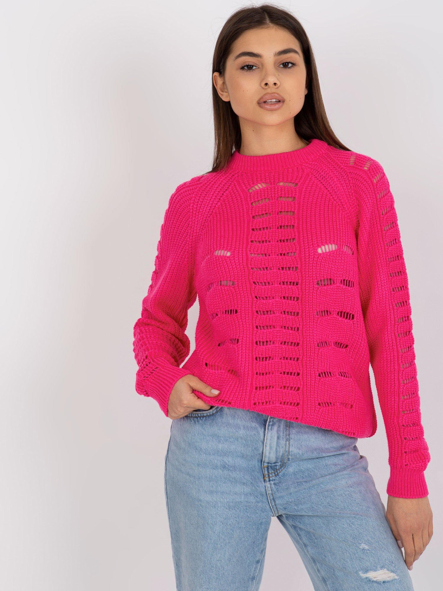 Sweater-BA-SW-8056.21P-fluo Pink