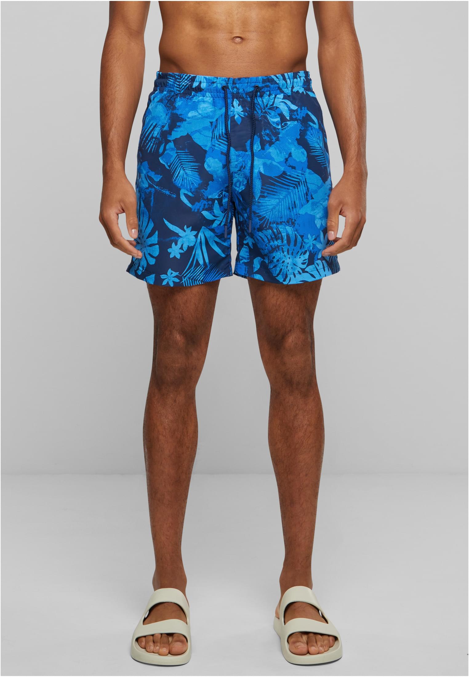 Swimsuit Pattern Shorts Blue Flower