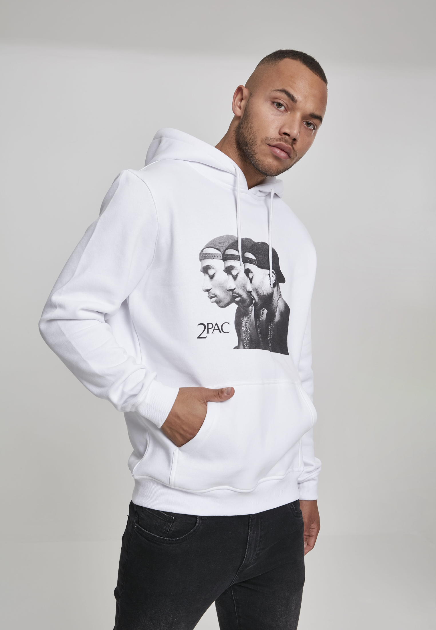 2Pac Faces Hoody White