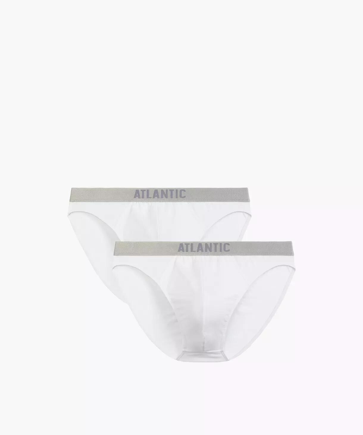 Pánské slipy 2 pack 013 white - Atlantic bílá M